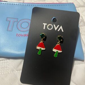 TOVA earrings Tova jewelry Made in Canada NEW in bag on card Mushroom earrings